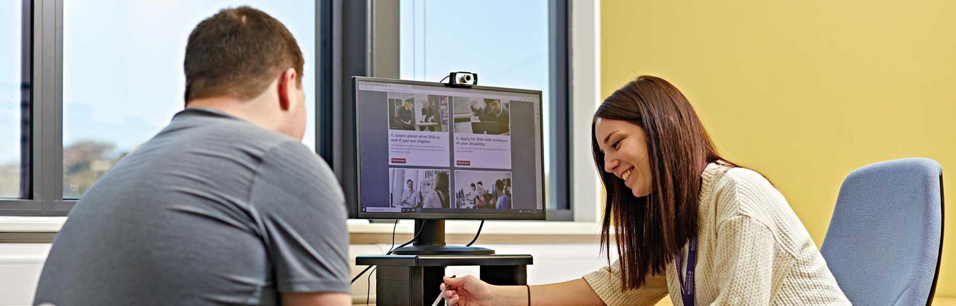 Student working with a Disability Adviser